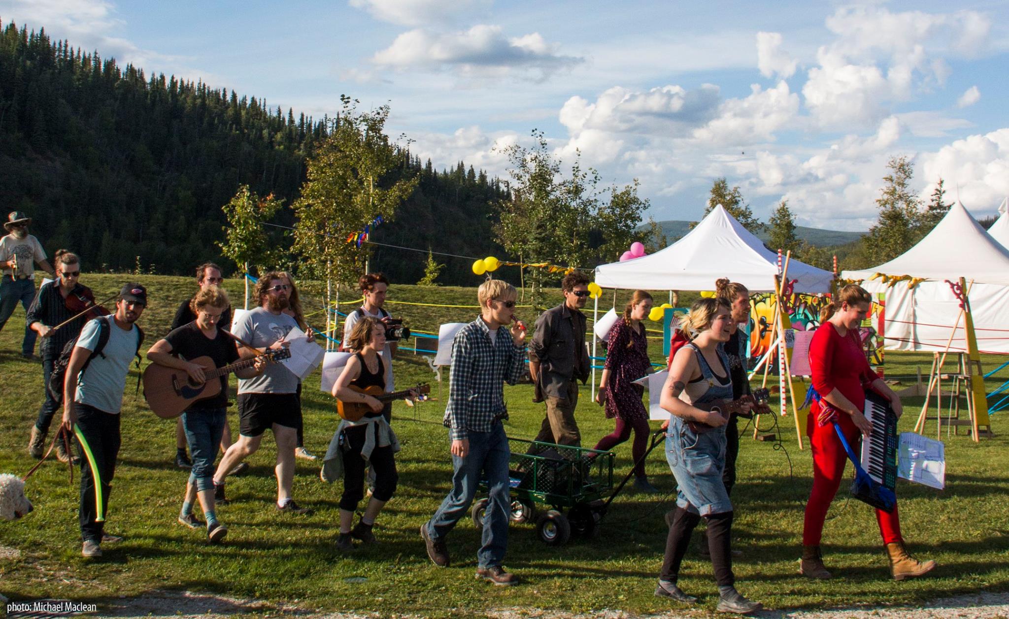 Band marching through Dawson City